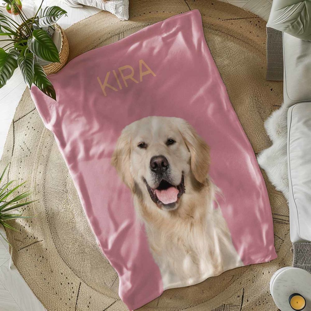Coperta Personalizzata con Animale Domestico e Sfondo