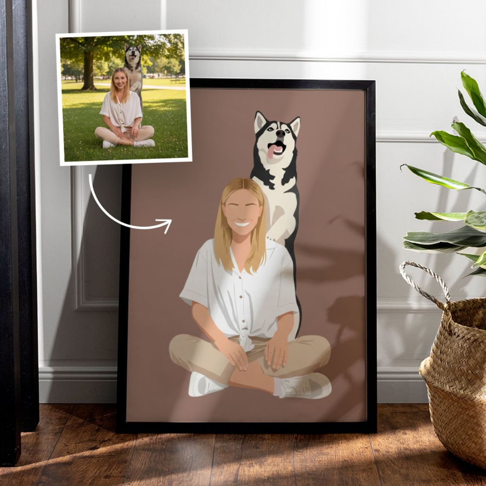 Poster personalizzabile con illustrazione