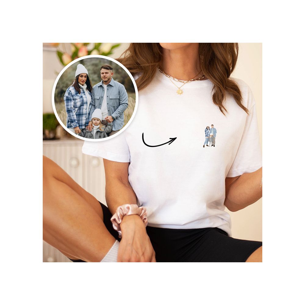 Personalisierbares T-Shirt mit kleiner KI-Illustration Personalisierbares T-Shirt mit kleiner KI-Illustration