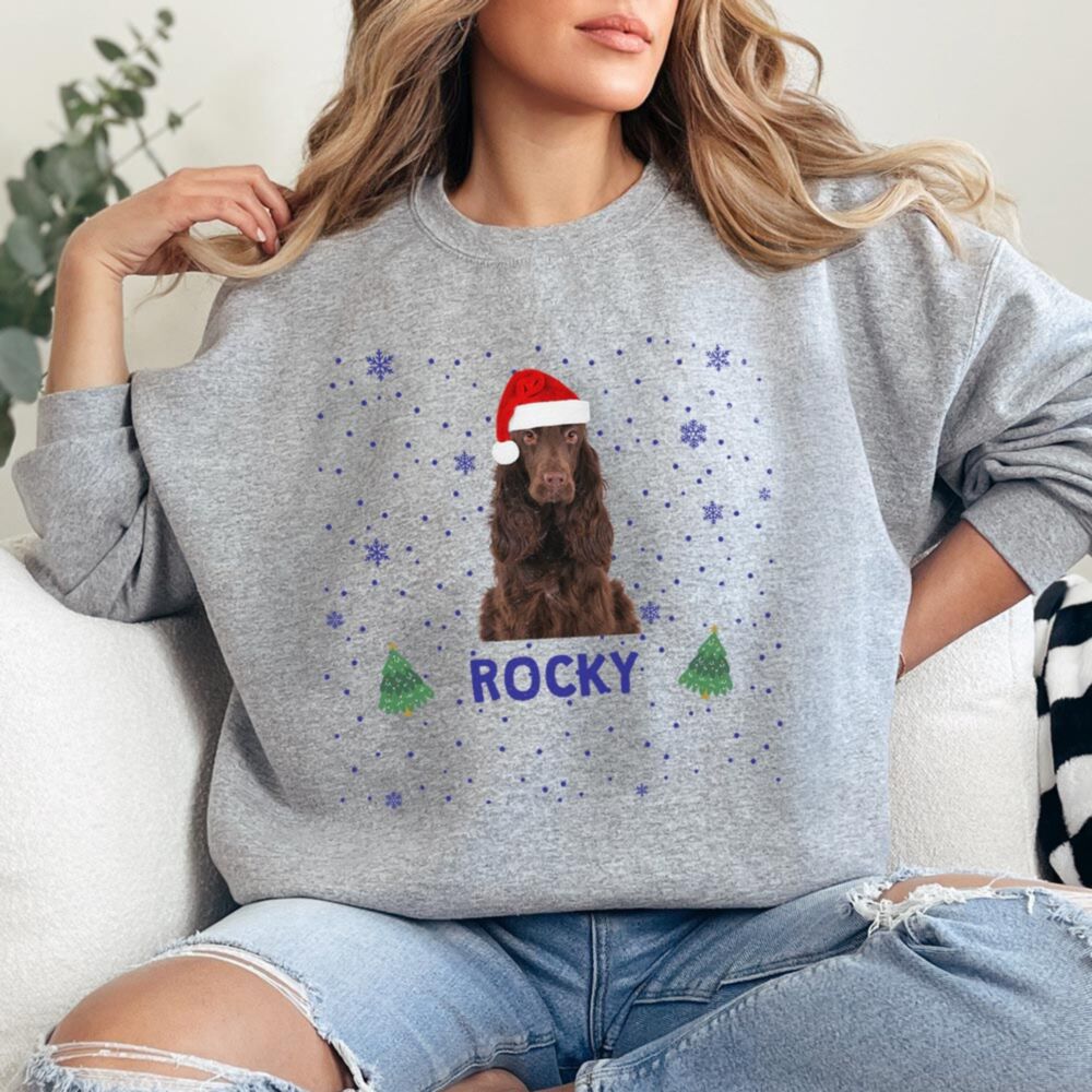 Maglione Natalizio Personalizzato con Animale Domestico e Testo
