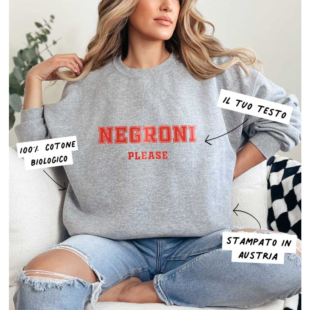 Felpa Personalizzata in Stile College