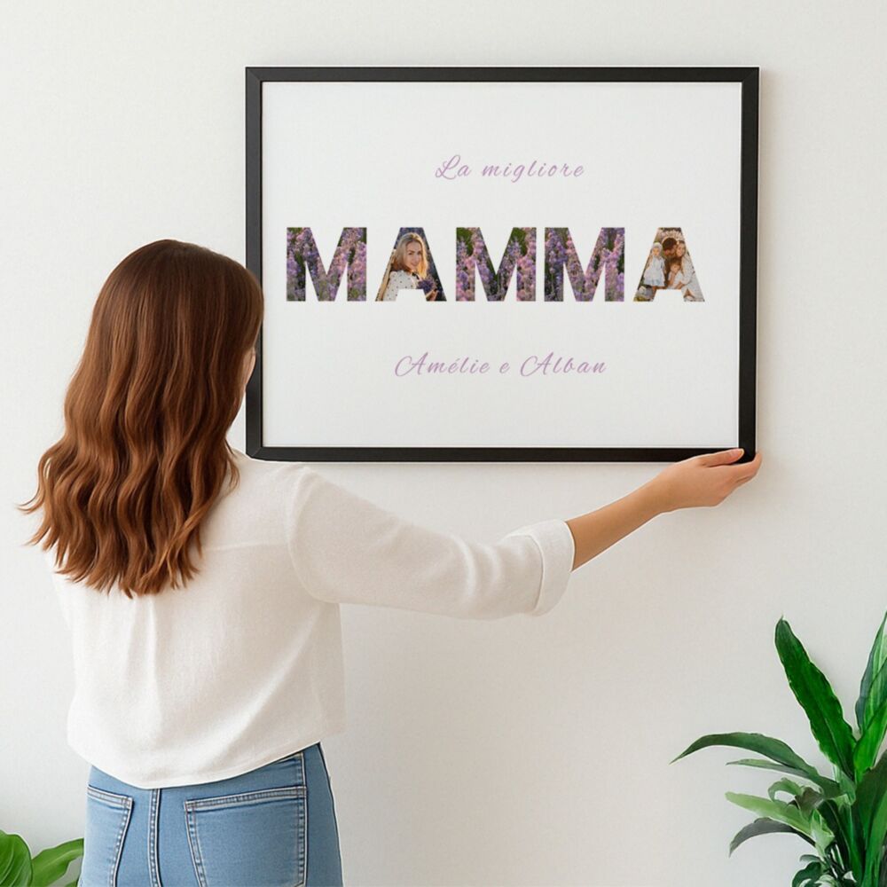 Poster Personalizzato Lettera e Foto – Mamma