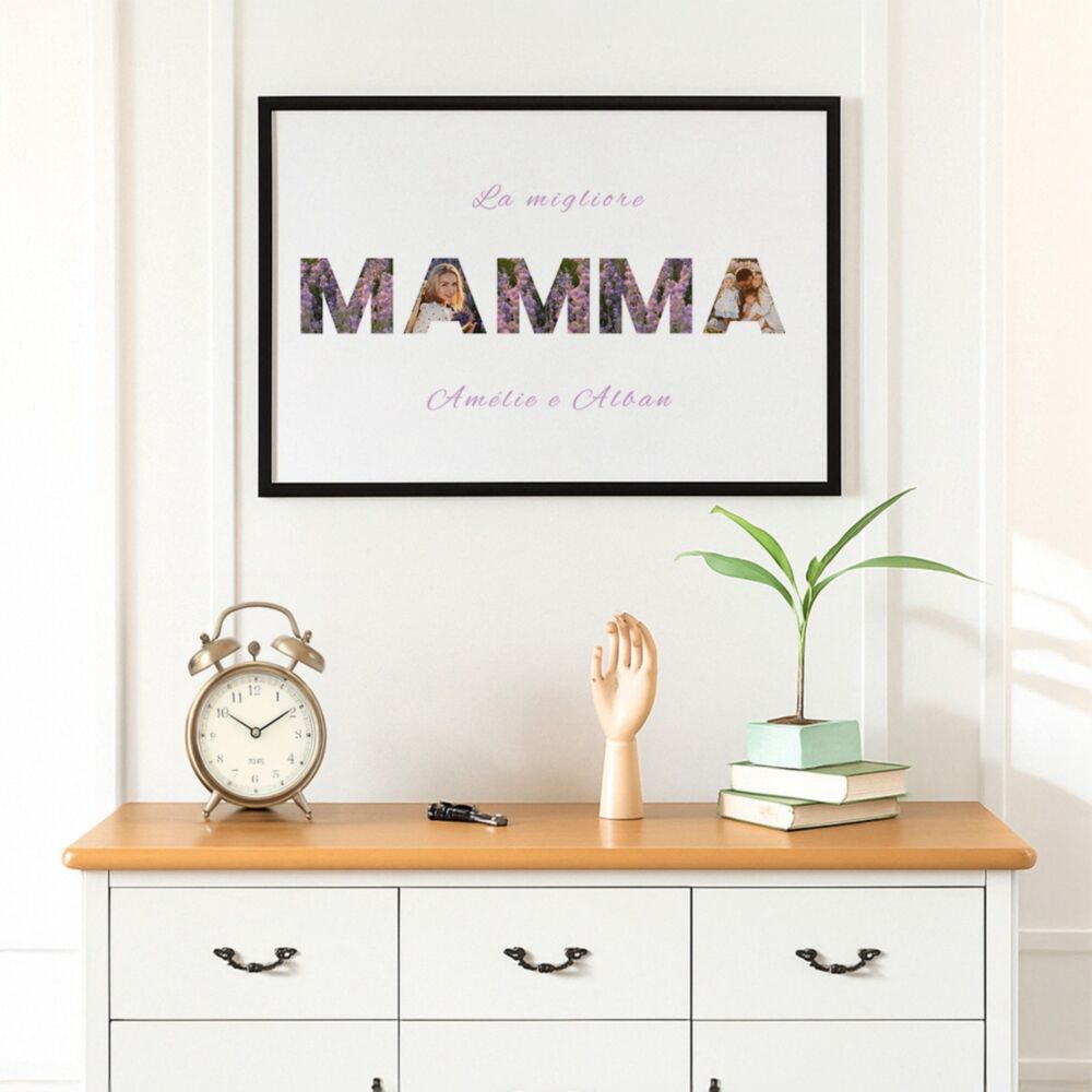 Poster Personalizzato Lettera e Foto – Mamma