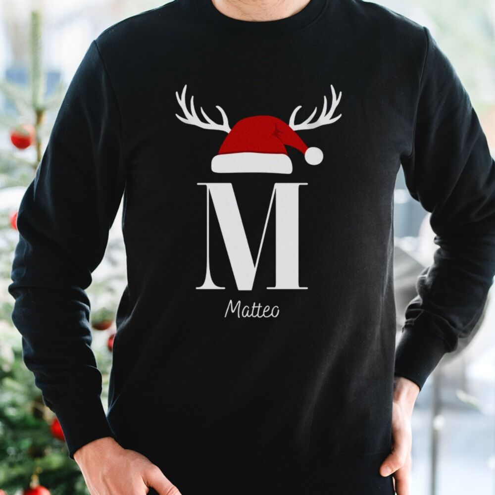 Maglione Natalizio Personalizzato con Monogramma