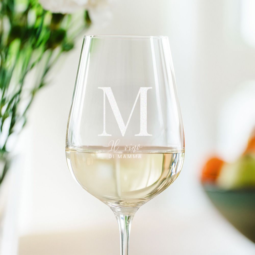 Calice da Vino Personalizzato con Monogramma