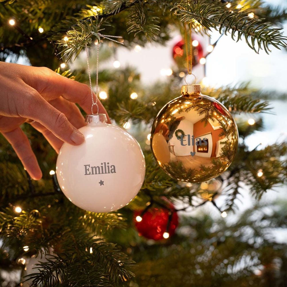 Pallina di Natale Personalizzata con Testo