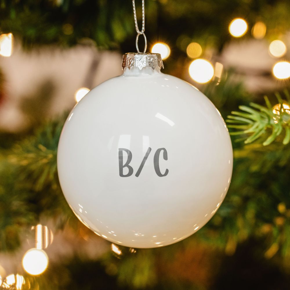 Pallina di Natale Personalizzata con Monogramma