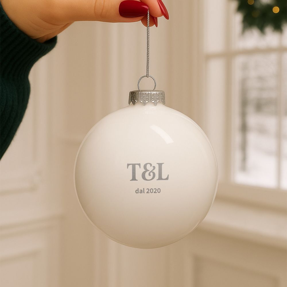 Pallina di Natale Personalizzata con Monogramma