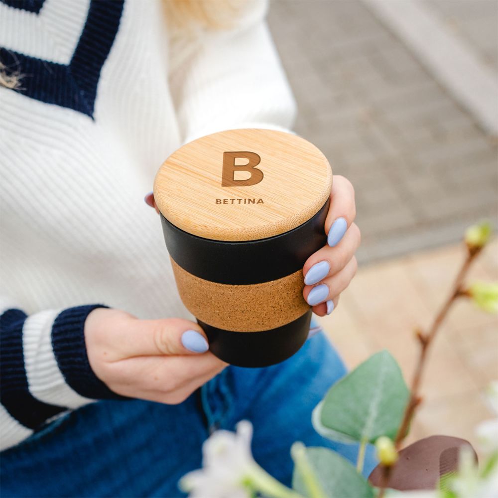 Bicchiere da Viaggio Personalizzato con Monogramma