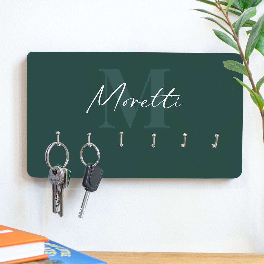 Portachiavi da Parete Personalizzato con Monogramma