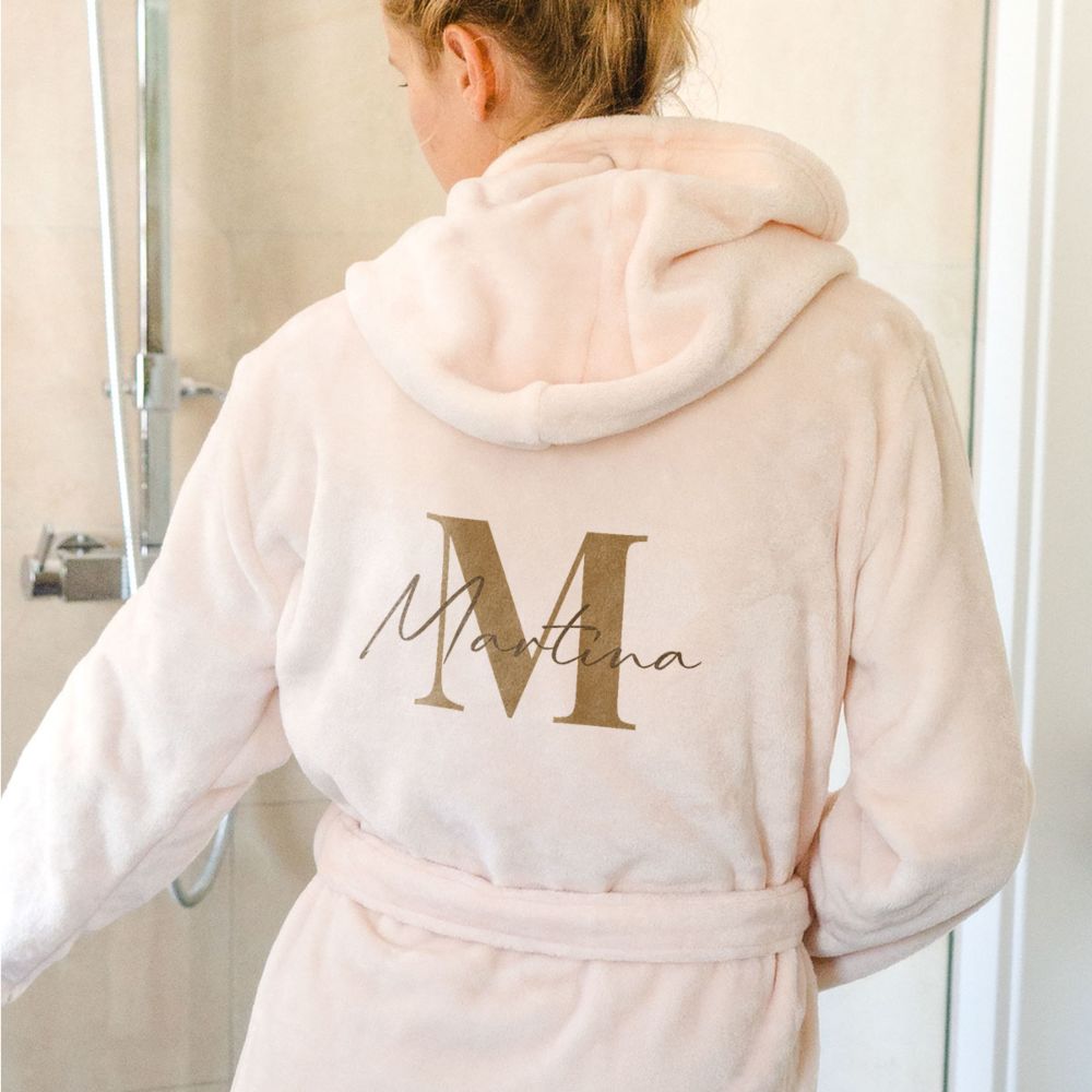 Accappatoio Personalizzato con Monogramma e Nome