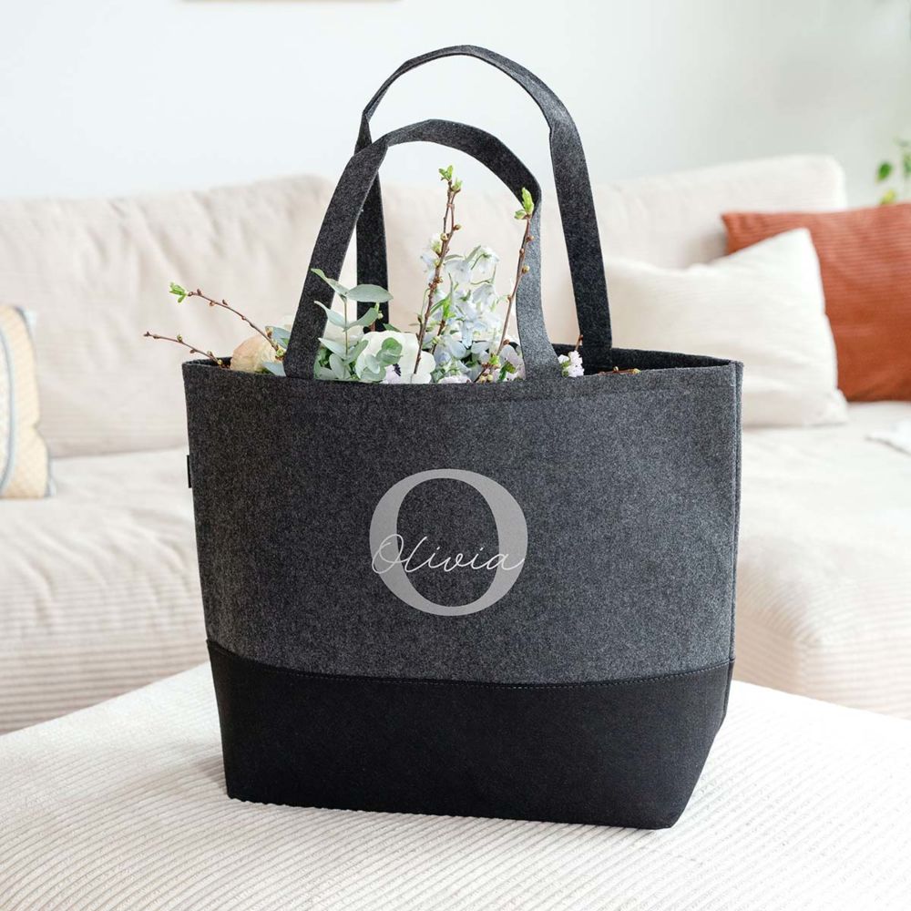 Borsa in Feltro Personalizzata con Monogramma
