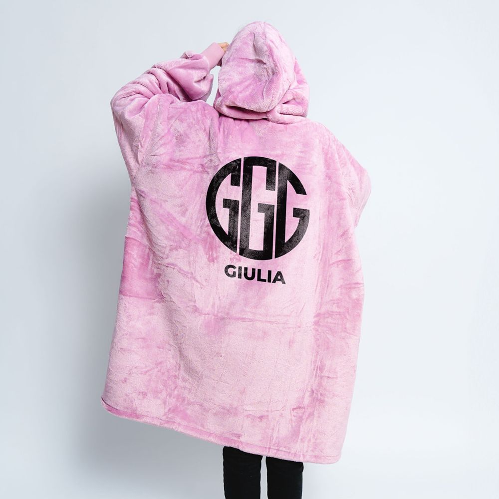 Coperta con Cappuccio Personalizzata con Monogramma