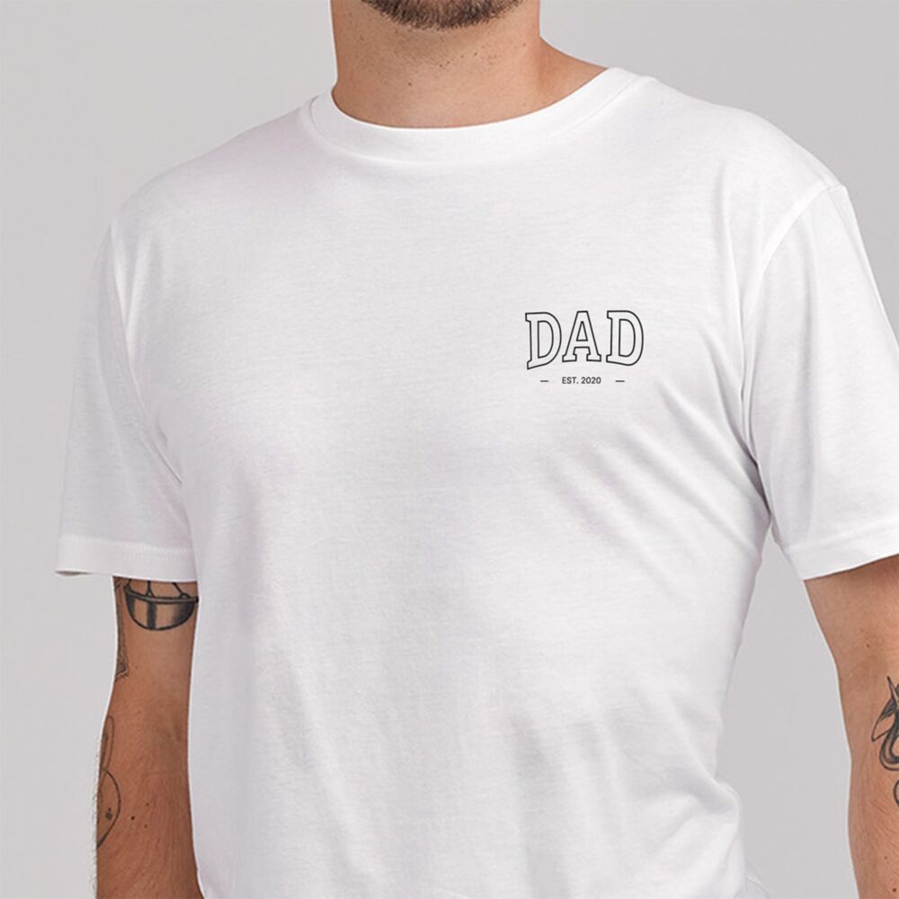 Maglietta Personalizzata con Scritta Papa con Anno
