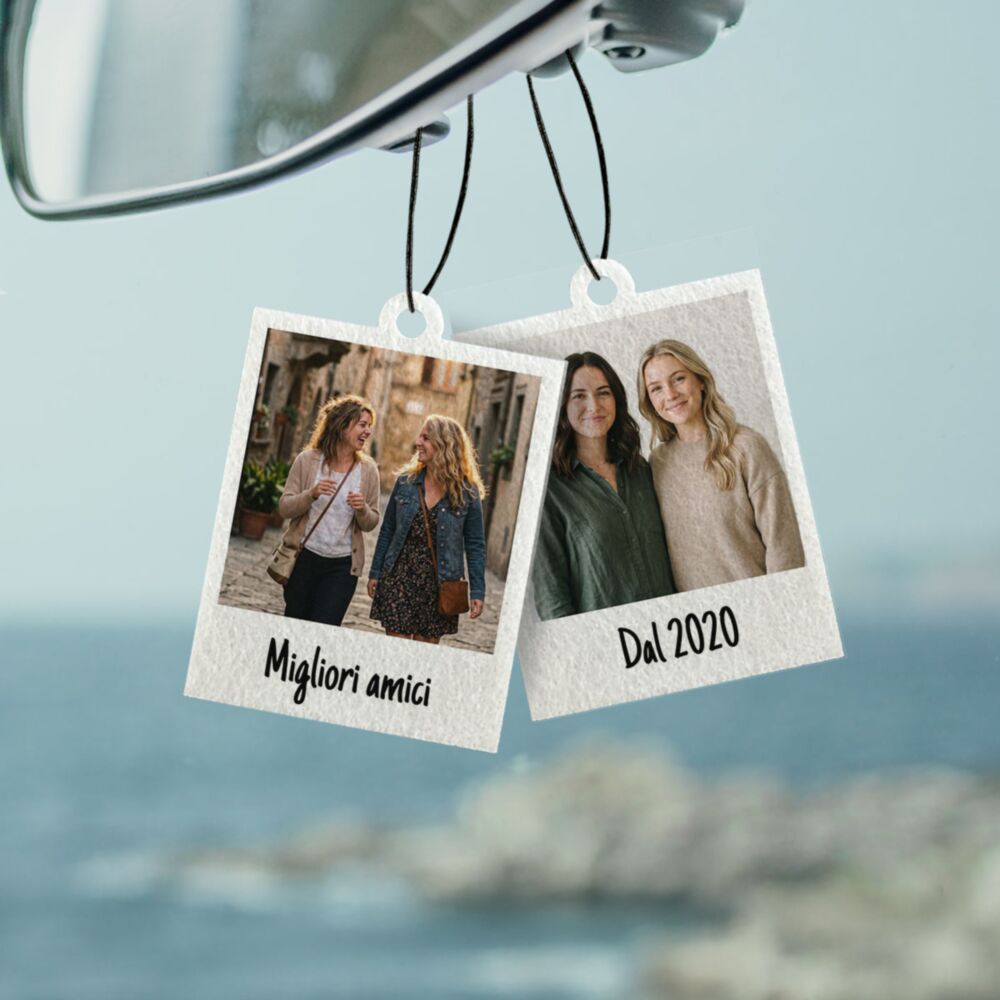 Profumatore Auto Personalizzato con Foto – Set 2 Pezzi