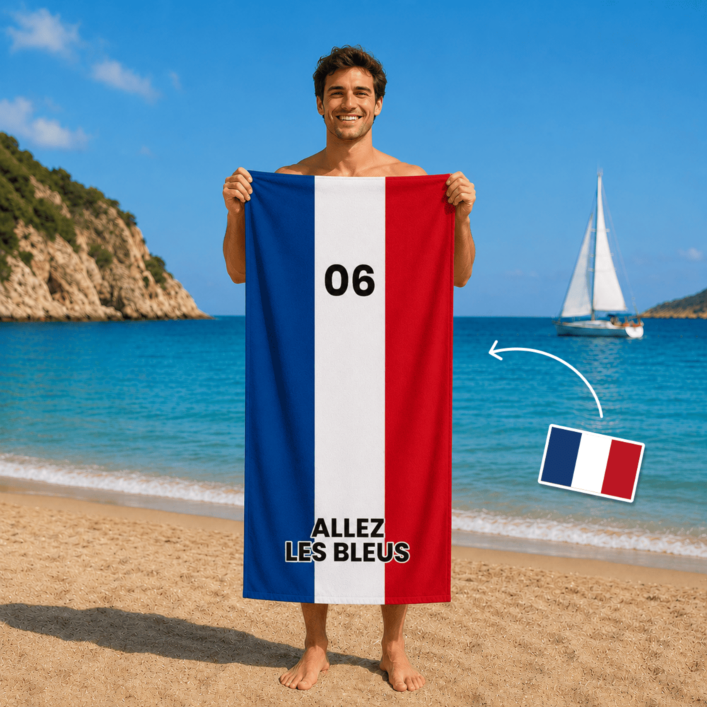 Telo Mare Personalizzato per i Mondiali con testo