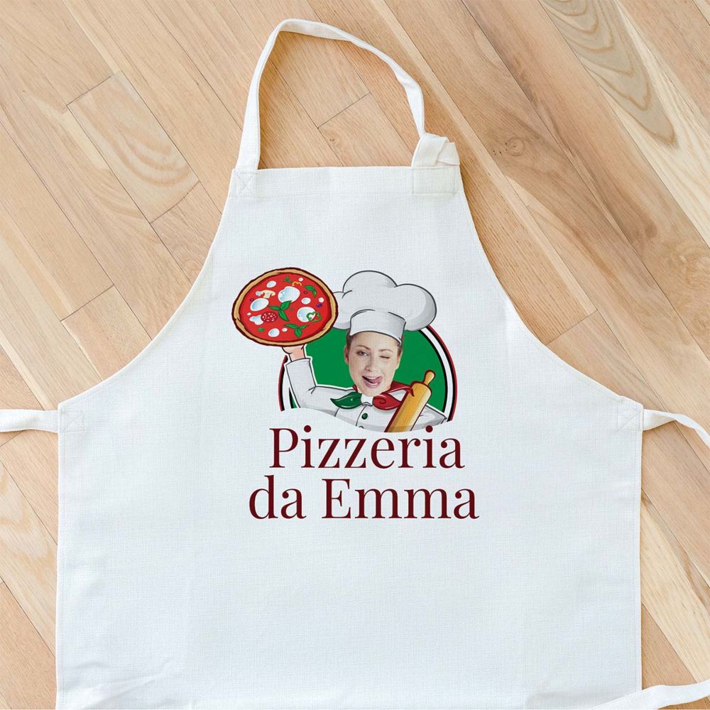Grembiule da Cucina Personalizzato Pizzeria con Viso
