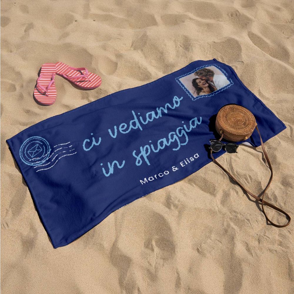 Telo Mare Personalizzato Cartolina