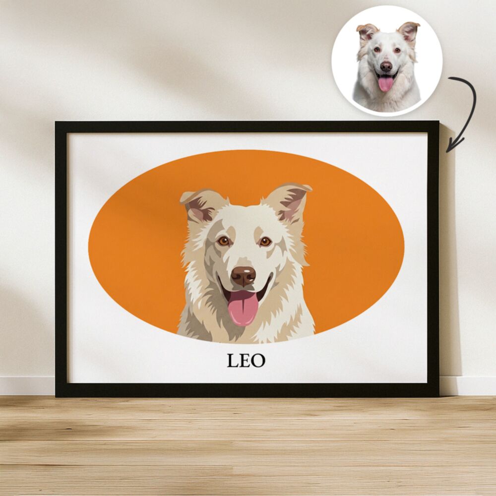 Personalisierbares Poster mit Haustier Illustration Personalisierbares Poster mit Haustier Illustration