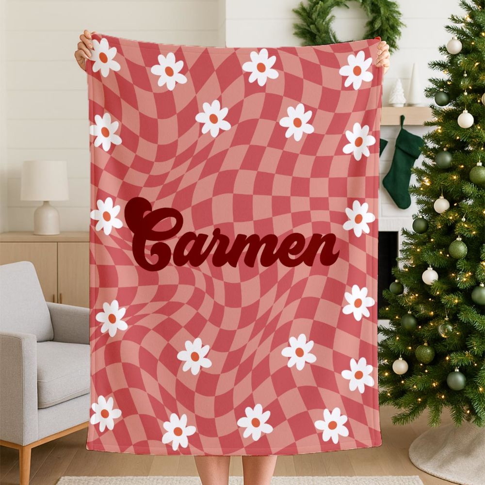 Coperta Personalizzata con Sfondo Vintage e Nome