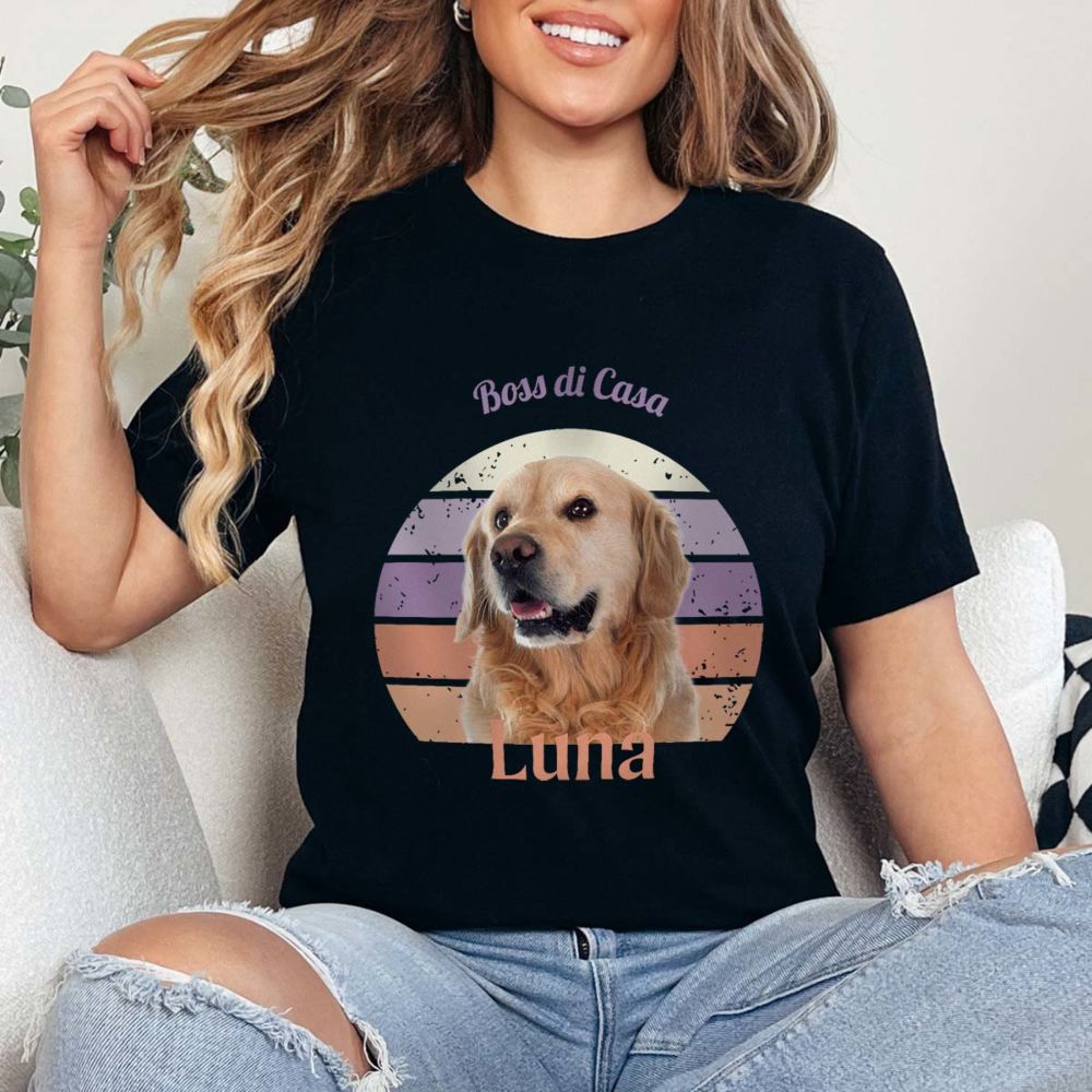 Maglietta Personalizzata Retrò con Animale Domestico