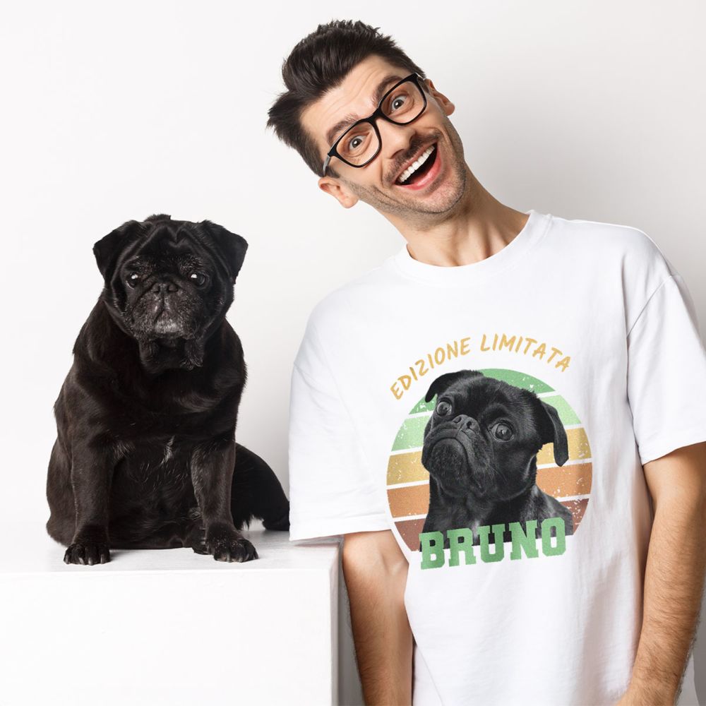 Maglietta Personalizzata Retrò con Animale Domestico