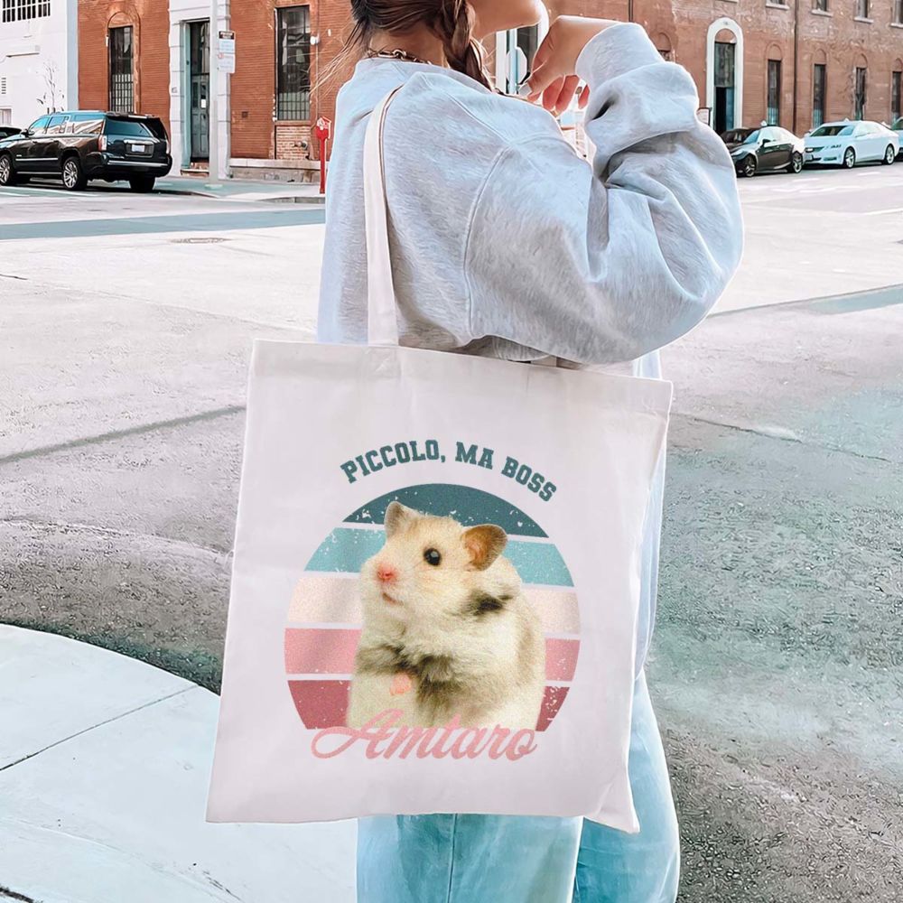 Borsa Personalizzata Tote Bag Retrò con Animale Domestico