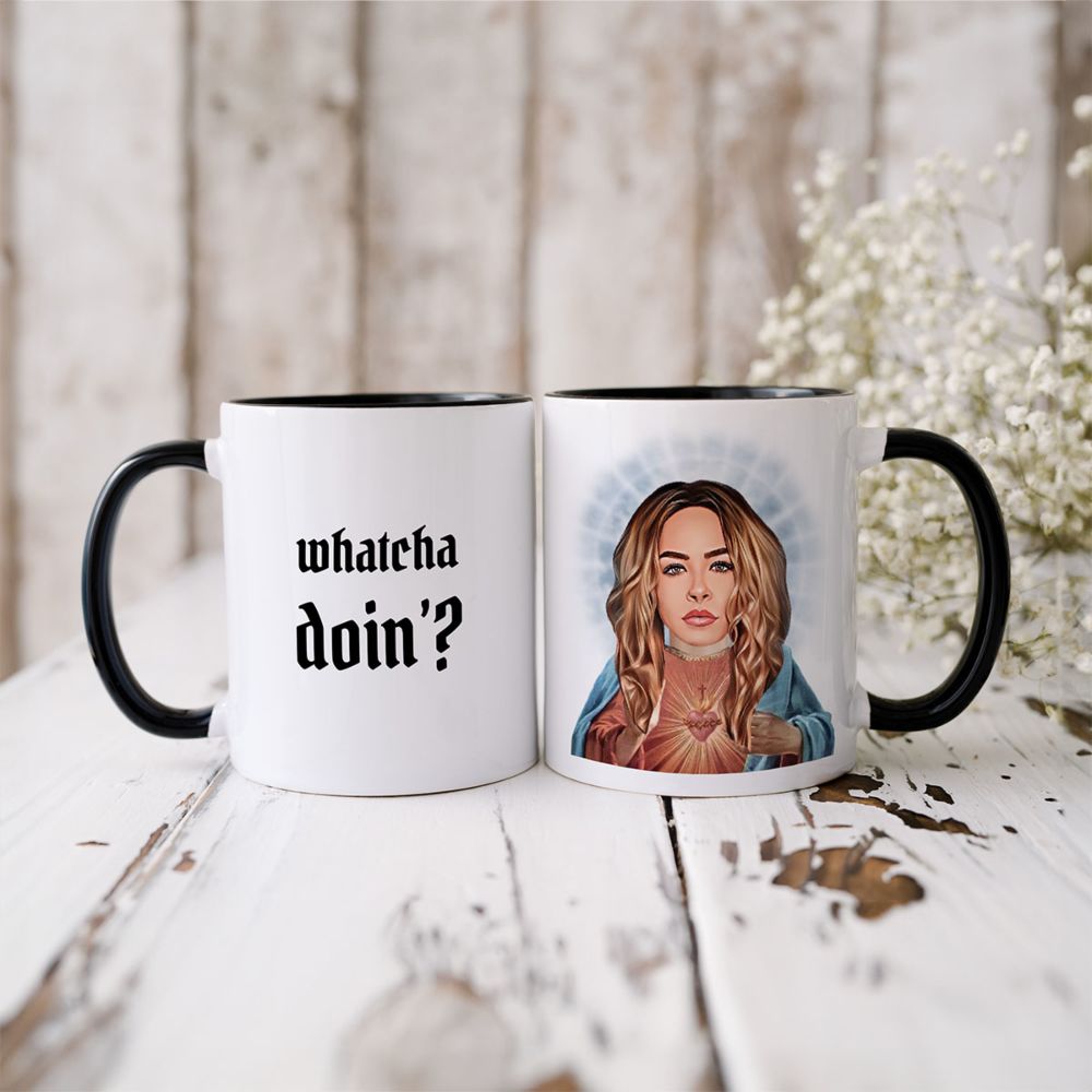 Tazza Personalizzata Aureola con Viso e Testo