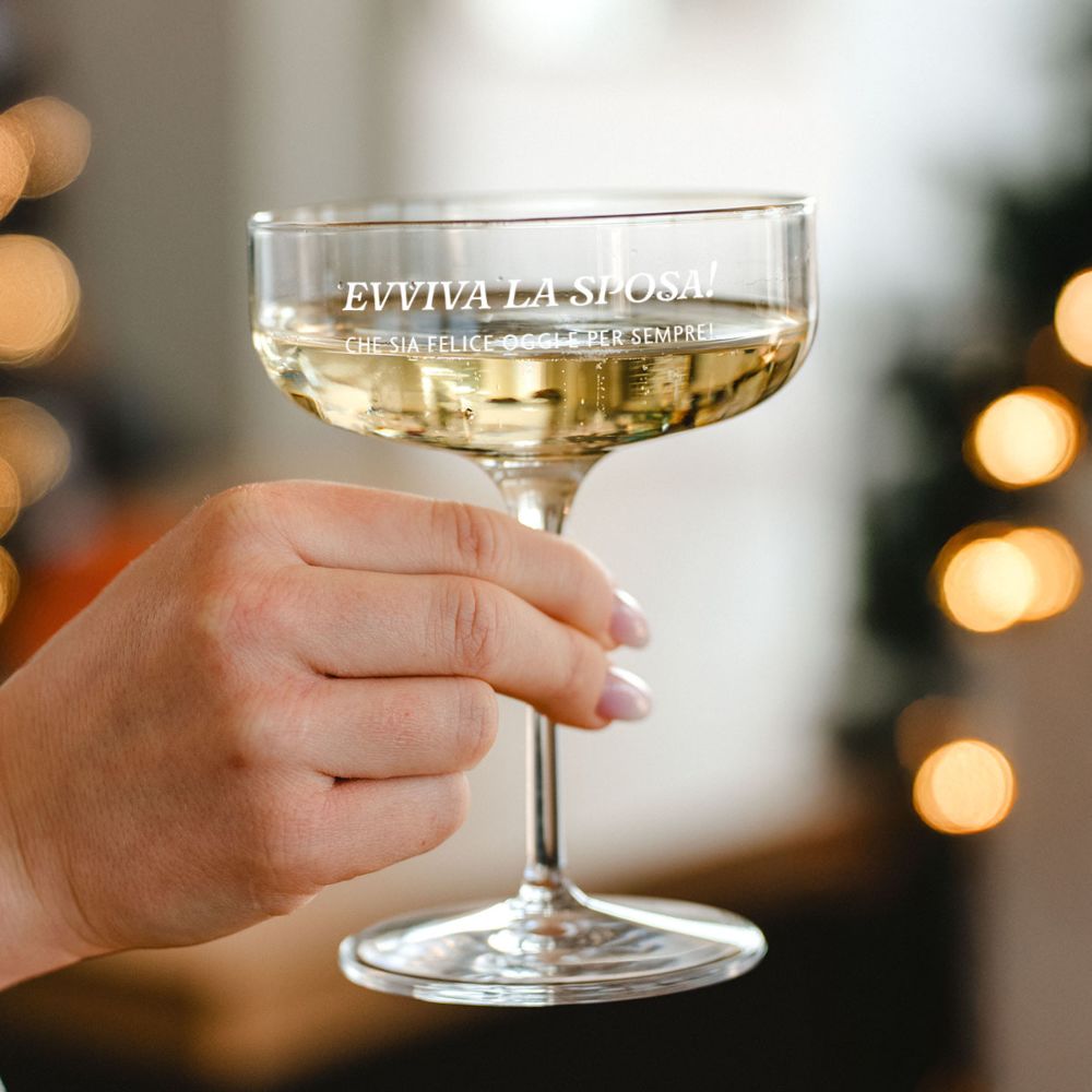 Bicchiere da Champagne Personalizzato con Testo