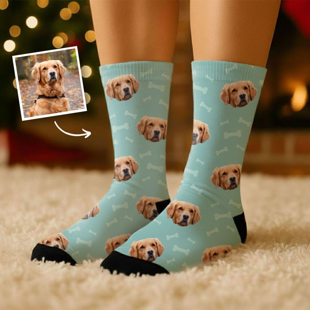 Calzini Personalizzati Con Foto – Made In USA – Regalo Su Misura Per Uomo, Donna, Bambino