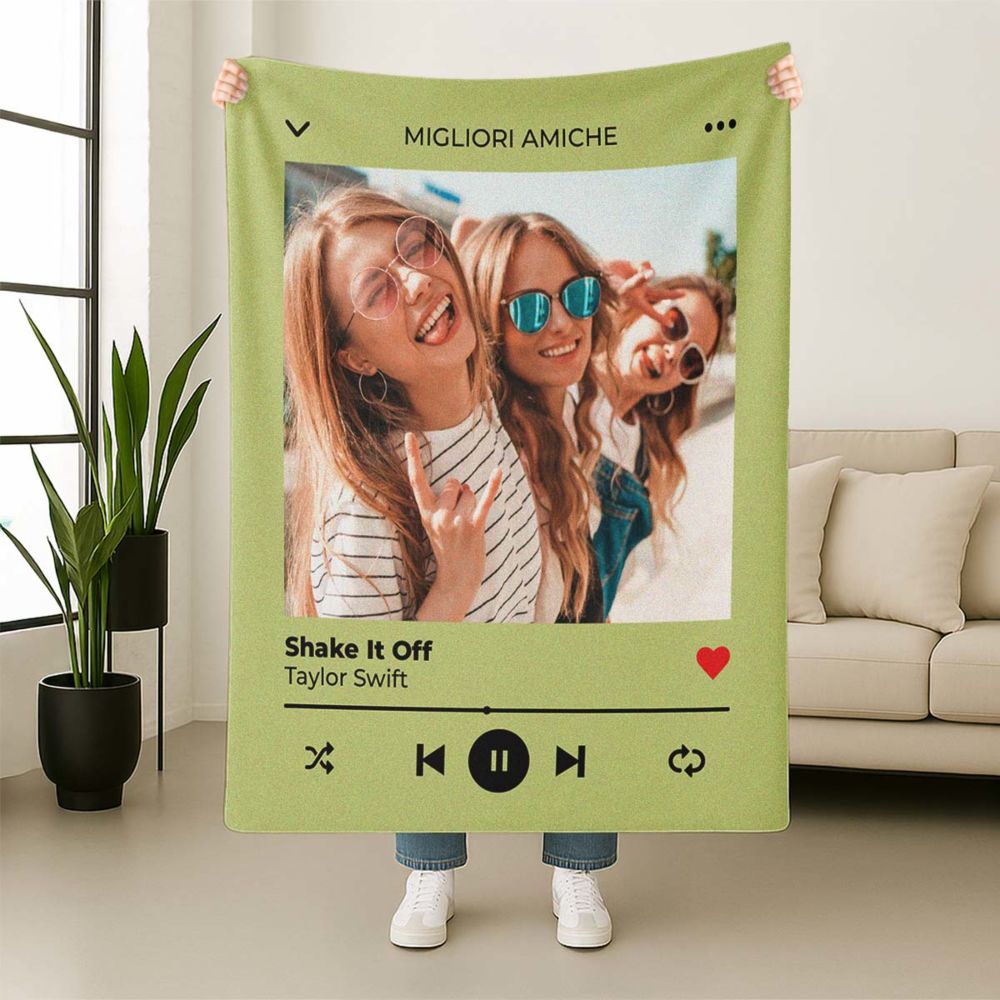 Coperta Personalizzata con Foto e Canzone