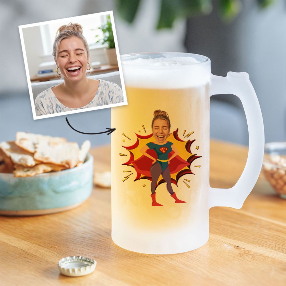 Boccale da Birra Personalizzato Supereroe