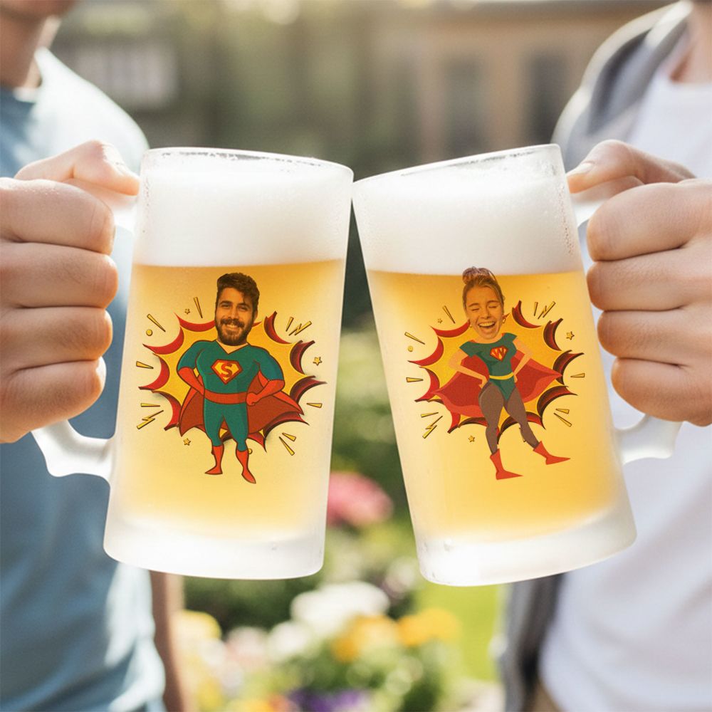 Boccale da Birra Personalizzato Supereroe