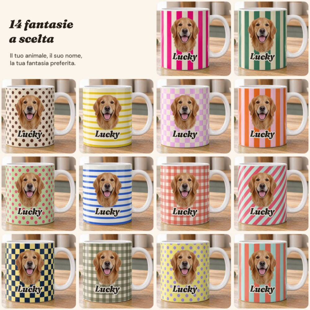 Tazza personalizzata con foto e nome Animale Domestico