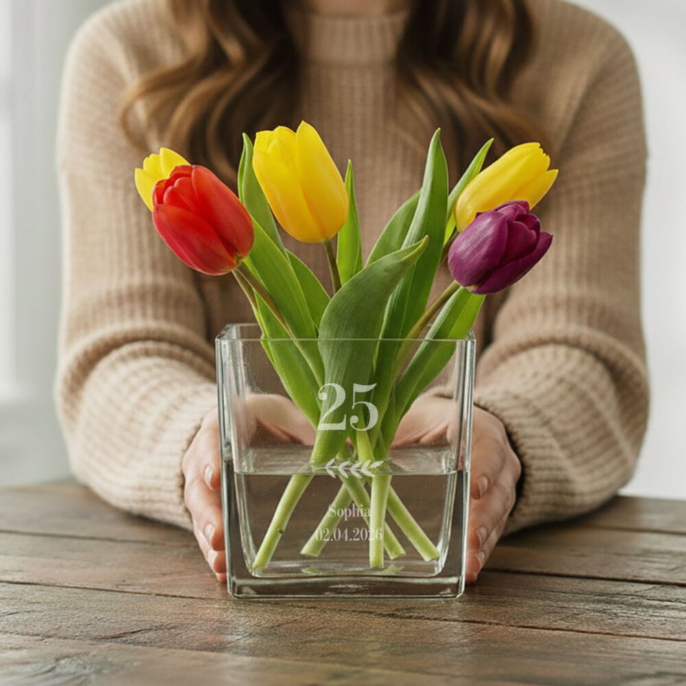 Vaso per Fiori Personalizzato con Testo e Simbolo
