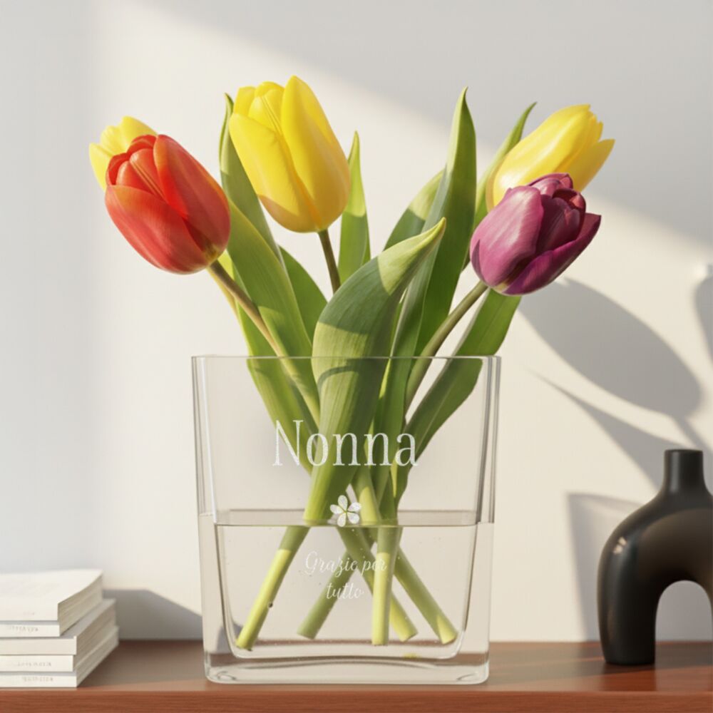 Vaso per Fiori Personalizzato con Testo e Simbolo