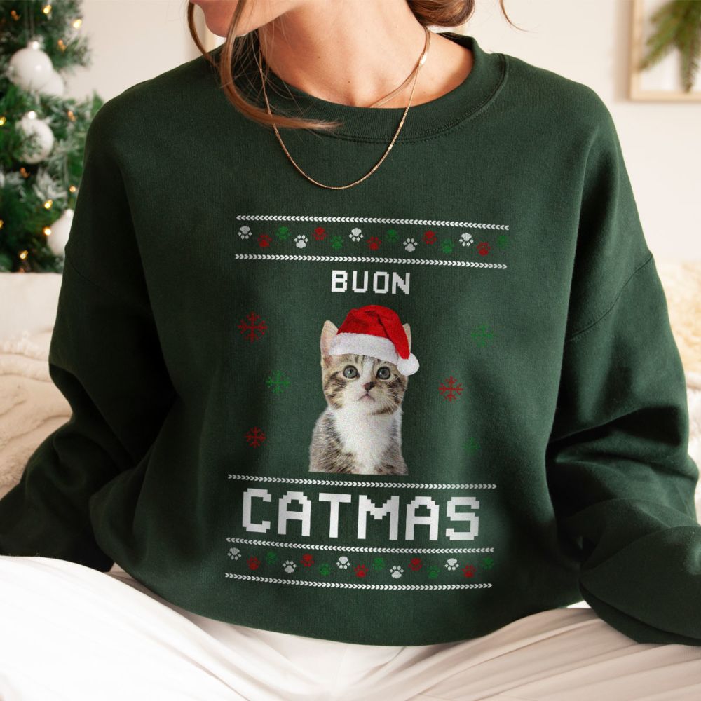 Felpa di Natale Personalizzata con Animale domestico