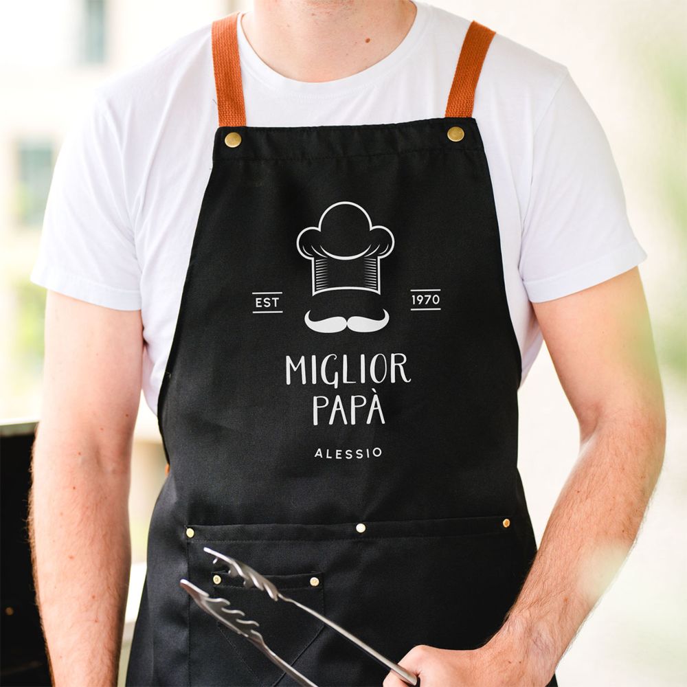 Grembiule Personalizzato Chef BBQ con Testo