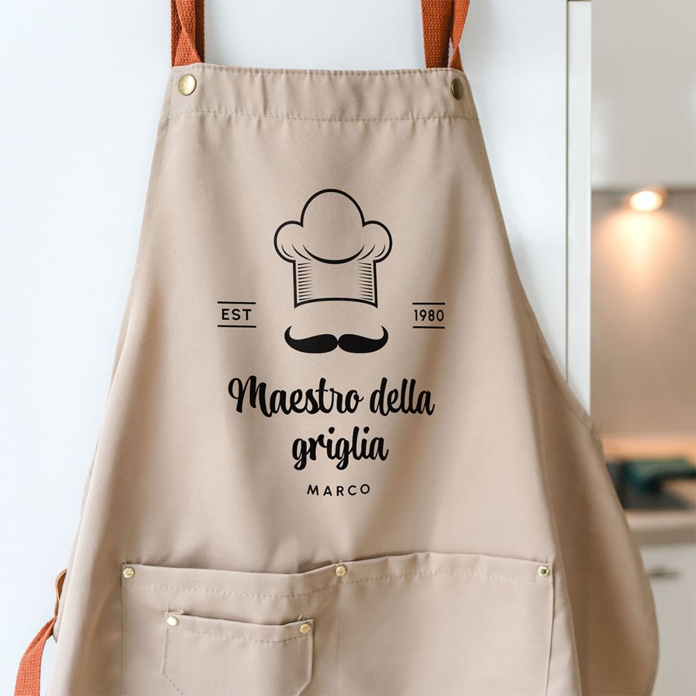 Grembiule Personalizzato Chef BBQ con Testo