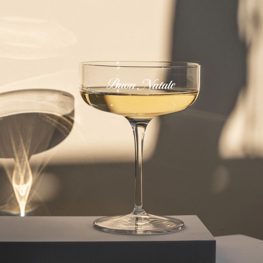 Personalisierbare Weihnachts-Champagnerschale mit Gravur Personalisierbare Weihnachts-Champagnerschale mit Gravur