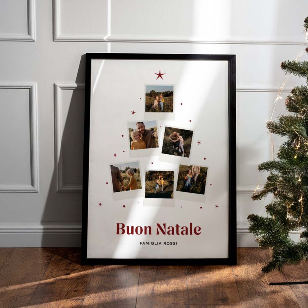 Poster Personalizzato Natalizio con Foto e Testo