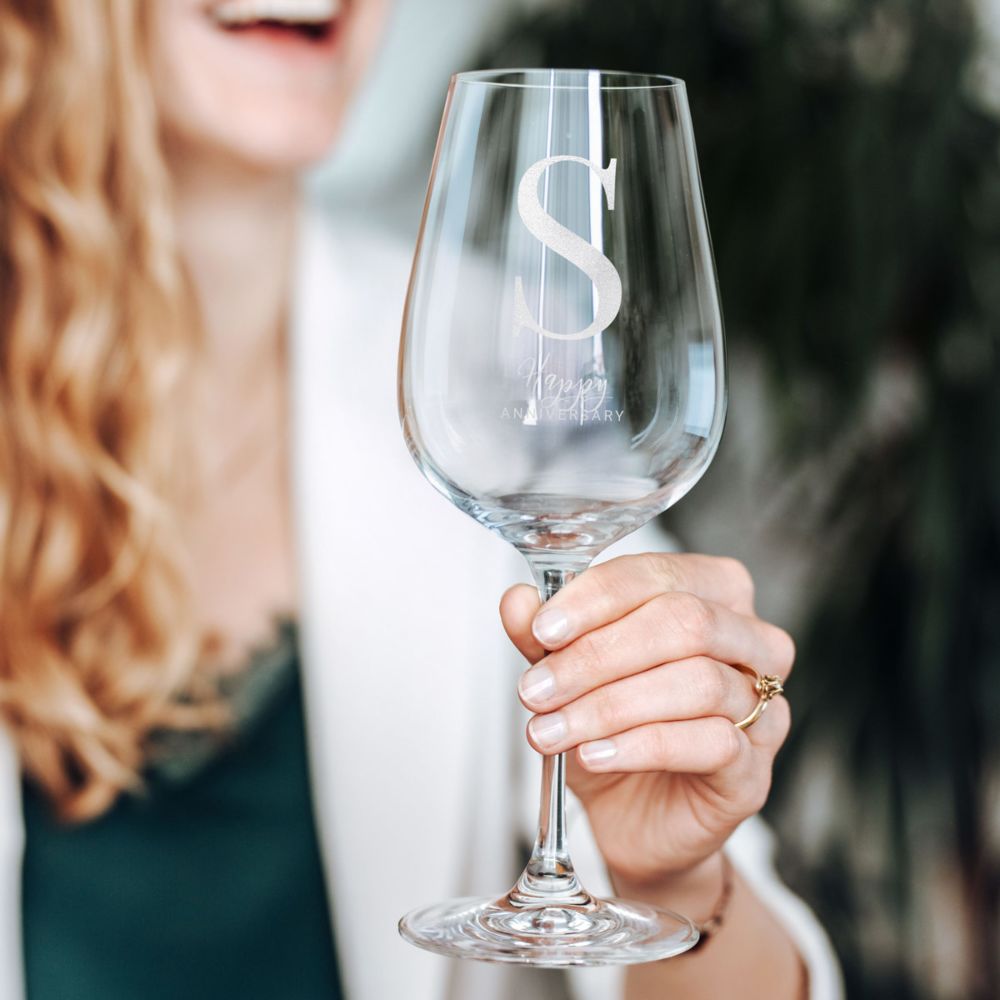 Calice da Vino Personalizzato con Monogramma