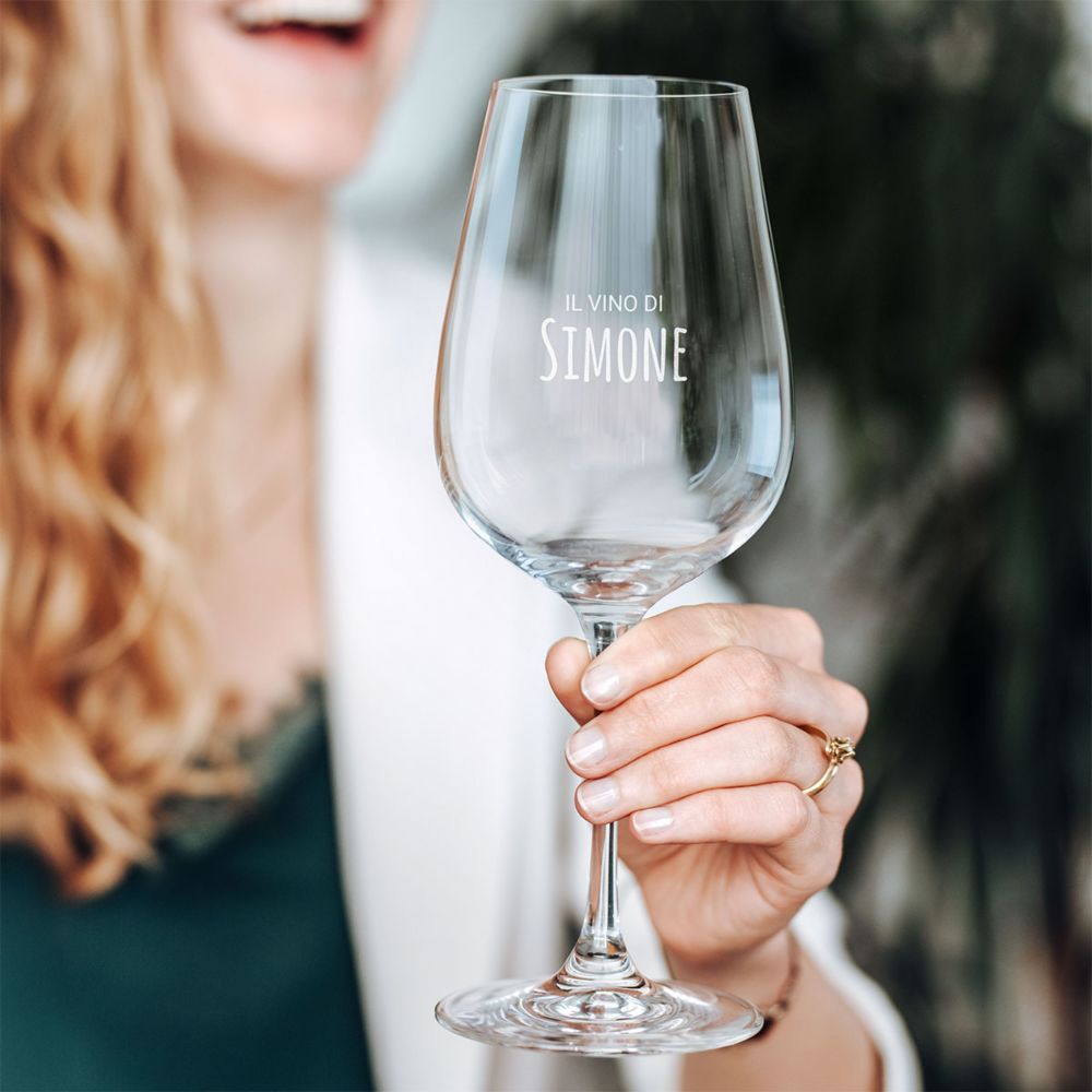 Calice da Vino Personalizzato con Testo