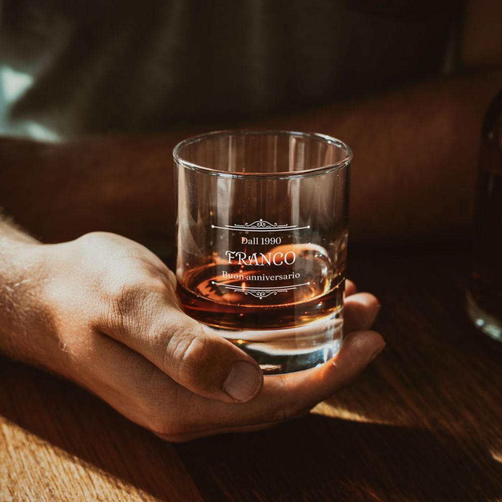 Bicchiere da Whisky Personalizzato con Annata