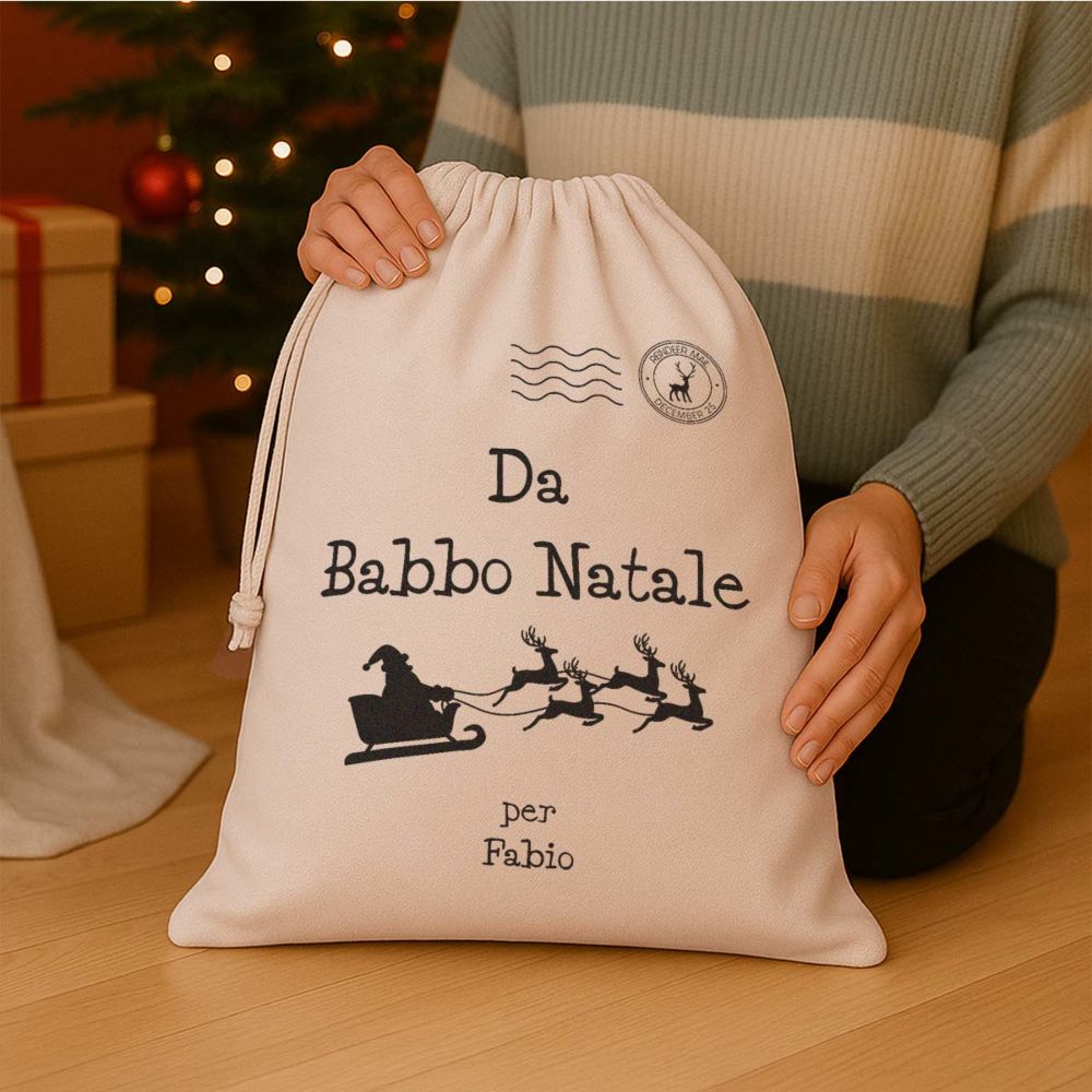 Personalisierbarer Weihnachtssack als Post