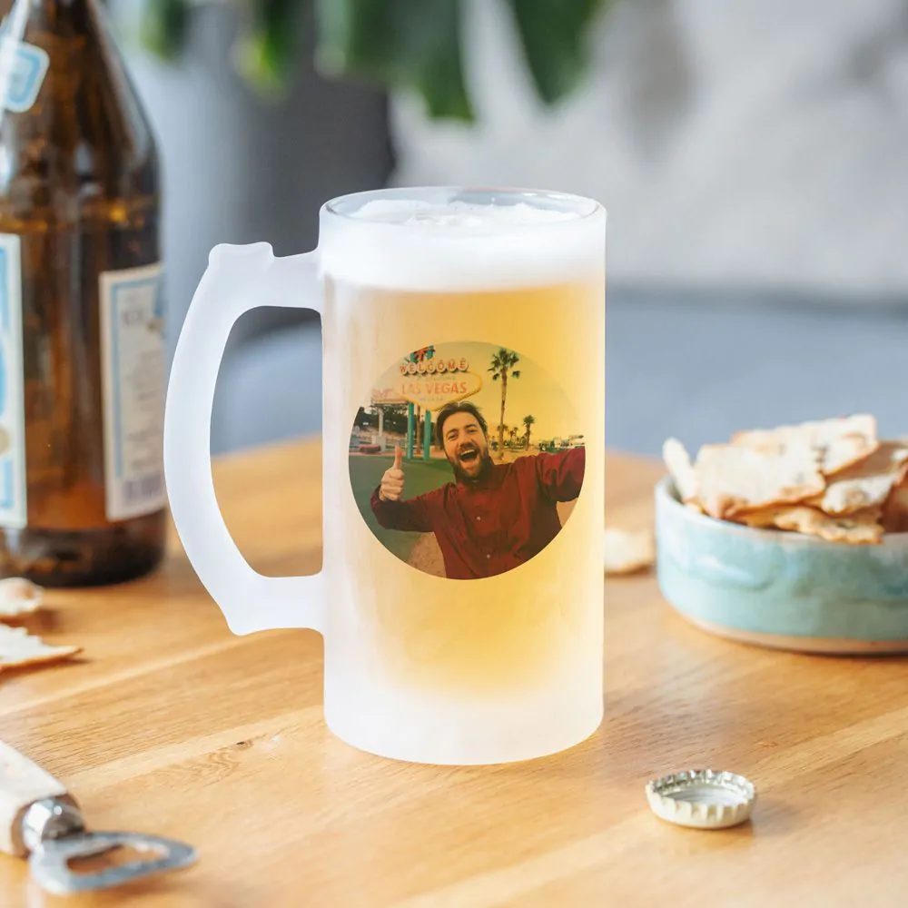 Boccale da Birra Personalizzato con Foto e Testo