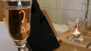 Vassoio in Legno di Bambù per la Vasca da Bagno