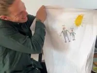 Maglietta Personalizzata con Disegno dei Bambini fronte e retro