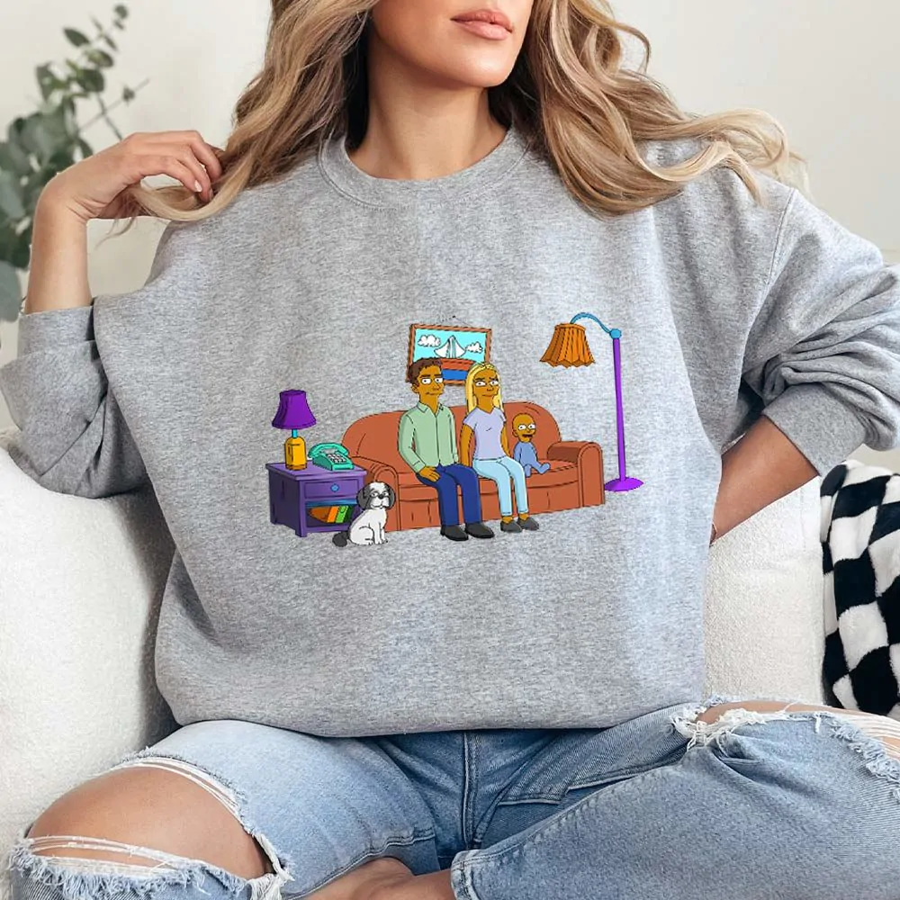 Felpa Personalizzata - Illustrazione Famiglia Cartone Animato