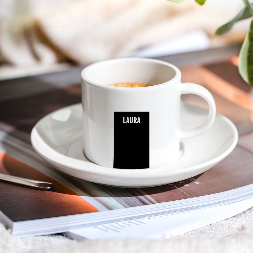 Tazzina da Caffè Personalizzata con Nome e Sfondo